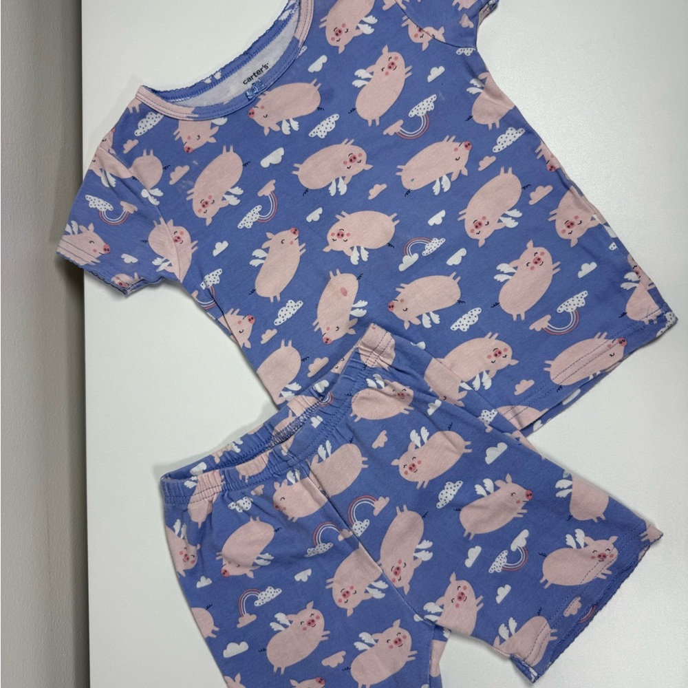 COPY - Carter's Blue and Pink Piggy Pajama Set 5T